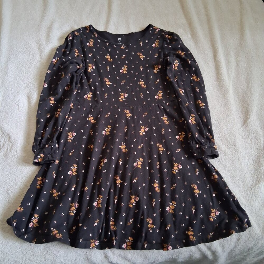 Bundle of Two Girl's Size Large Stripes & Florals Skater Style Casual Dresses - Picture 8 of 11